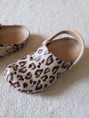 Leopard Print Crocs